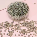 4mm iridescent grey glass seed beads in a round shape for DIY jewelry making - 4mm 10g/Pack / Yellow