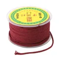 Deep red 2.5mm nylon cord wound on a spool for DIY jewelry making and knotting - Solid Braided Rope / 2.5mm (11m/Roll) / Burgundy