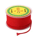 Single roll of 2.5mm red nylon cord for DIY jewelry braiding and Chinese knots - Solid Braided Rope / 2.5mm (11m/Roll) / Red