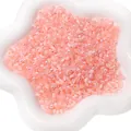 4mm translucent aurora pink cat eye glass seed beads with iridescent AB coating for DIY - 4mm (10g/Pack) / Rose Pink