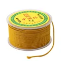 Golden 2.5mm nylon cord roll for DIY handmade jewelry weaving and Chinese knotting - Solid Braided Rope / 2mm (16m/Roll) / Khaki/Earth Yellow