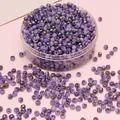 4mm round purple iridescent glass seed beads for DIY jewelry and beaded crafts - 4mm 10g/Pack / Magenta