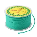 Green 2.5mm nylon cord for DIY jewelry braiding on a transparent plastic spool - Solid Braided Rope / 2mm (16m/Roll) / Peacock Green