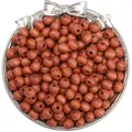 Brown painted 8-10mm wooden beads for DIY handmade jewelry and bracelet making - Winter Coffee