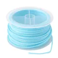 Light blue 2.5mm nylon cord roll for DIY jewelry weaving and handmade crafts - Solid Braided Rope / 2mm (16m/Roll) / Sky Blue