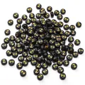 4x7mm schwarze Acrylperlen mit goldener Buchstabe Z für DIY-Schmuck und Ketten - Buchstabe Z / 50 Stück/Packung (4x7mm)
