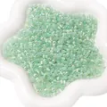 4mm light green aurora cat eye glass seed beads with AB iridescent finish for DIY crafts - 4mm (10g/Pack) / Light Green