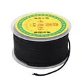 Single roll of 2.5mm black nylon braided cord for DIY jewelry and knot weaving - Solid Braided Rope / 2mm (16m/Roll) / Black