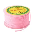 Pink 2mm-2.5mm nylon cord roll for DIY hand-woven jewelry and necklace crafting - Solid Braided Rope / 2mm (16m/Roll) / Pink