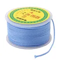 Light blue 2.5mm nylon cord for DIY weaving on a white spool for jewelry making - Solid Braided Rope / 2mm (16m/Roll) / Blue