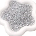 Light gray aurora glass beads with AB coating in ceramic bowl for DIY jewelry - 4mm (10g/Pack) / Gray