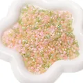 4mm aurora cat-eye glass seed beads in pink green and white for DIY jewelry making - 4mm (10g/Pack) / Spring Blossoms