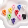 Bunte Acrylperlen Buchstabe P für DIY handgemachte Armbänder und Bastelzubehör - Buchstabe P