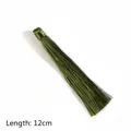 Nappina stile nodo cinese verde scuro da 12cm con trama lucida e setosa per fai da te - 12cm / verde oliva