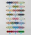 Geometrische hohle Ohrringe mit natürlichen Muschelperlen in 25 bunten Varianten - Perlenstil (Auswechselbare Farben)