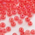 Matte rote Glasperlen für DIY-Schmuckherstellung mit glatter runder Oberfläche - Matte Korallenrosa Runde Perlen (#04) / 3mm (10g/Packung)