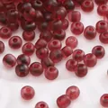 Rote Glasperlen mit Textur für DIY-Schmuckherstellung von Armbändern und Ketten - Dunkelrote Matte Glasperlen (#03) / 3mm (10g/Packung)
