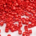 Perline cilindriche in vetro rosso per gioielli fai da te e lavori fatti a mano - Stile #22