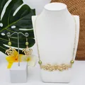 Détails de l'ensemble de bijoux tortue dorée tropicale avec perles vertes sur support - Style Perle Vert Émeraude