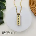Detalle del collar con colgante de cilindro dorado Hawaii y cadena de 22 pulgadas - Hawaii (Dorado)