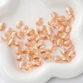 Faceted oval champagne crystal beads for handmade DIY necklaces and bracelets - Flat Oval 8x11mm, Hole Approx 1mm, 10 Pieces/Pack / Transparent Orange