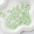 Light green hourglass cut glass beads with AB rainbow coating for DIY jewelry making - Bow Shape / 10x8mm (10 Pieces/Pack) / Green