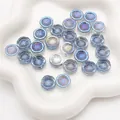 Irisierende aurora blaue Sonnenblume Glasperlen für DIY handgemachten Schmuck - Hawaii-Blume (BBD312) / 14x6mm (10 Stk./Packung) / Blau