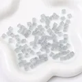 5x5mm frosted gray glass cube beads with center hole for DIY jewelry making - 5x5mm, Hole Approx. 1mm, 11g/Pack, Approx. 50 Pcs / Gray