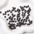 Matte charcoal gray 5x5mm frosted glass square cube beads for DIY jewelry making - 5x5mm, Hole Approx. 1mm, 11g/Pack, Approx. 50 Pcs / Black