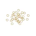 14K vergoldete offene Biegeringe für DIY-Schmuckherstellung und Halsketten-Verbinder - 100 Stück/Packung (4x0.6mm) / Gold