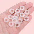 White translucent acrylic O-rings for DIY necklace and bracelet jewelry making - 14mm Inner Diameter Approximately 6mm White 500 Pieces/pack