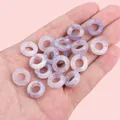 Lavender acrylic marble rings for DIY jewelry making shown in hand for size - 14mm Inner Diameter Approximately 6mm Purple 500 Pieces/pack