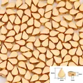 Golden teardrop CCB spacer beads 6x4mm for DIY necklace and jewelry making - Water Drop / 100pcs Pack / KC Gold