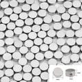 Flat round 6mm silver CCB spacer beads for DIY jewelry making with 1mm hole size - Cylinder / 100pcs Pack / White Gold