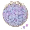 Perline a mughetto in acrilico satinato color lavanda e blu per gioielli fai da te - 12×7mm (100 Pezzi/Confezione) / Sfumatura Blu Viola Stellato
