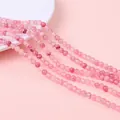 Fili di perline rotonde di giada persiana rosa lucida per la creazione di gioielli DIY - Stile Extra Piccolo / Rosa