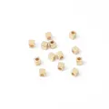 Golden plated cube spacer beads with vertical holes for DIY jewelry making and crafts - 3mm Square Spacer Bead / 300pcs / KC Gold