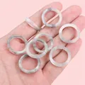 Minimalist grey marble acrylic ring with glitter finish for DIY jewelry making - 23mm Inner Diameter Approx. 16mm Gray 500 Pieces/pack