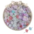 Perles fleurs en acrylique dégradé bicolore pour la création de bijoux DIY - 12×7mm (100 Pièces/Paquet) / Couleurs Mélangées Aléatoires