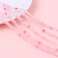 Perle rotonde di giada persiana rosa lucida per gioielli fai da te e bracciali - Stile Extra Piccolo Chiaro