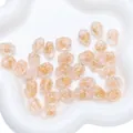 Irregular glass beads with gold foil and pink tint for DIY bracelet and jewelry making - 10x14mm (1 Piece/Pack) / Pink