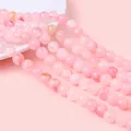 Fili di perle tonde in giada persiana sintetica rosa per la creazione di gioielli fai da te - Stile Medio Chiaro