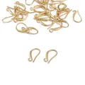 Ganchos para pendientes de gota chapados en oro 14K para bisutería hecha a mano - Gancho de Pendiente Inverso 9x15mm / Dorado