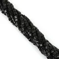 Strand of 2-8mm square black crystal glass cube beads for DIY jewelry making - Black