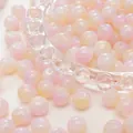 8-10mm pink and yellow gradient iridescent round beads for DIY jewelry making - 8mm (Aperture Approx 1mm, 30 Pieces/Pack) / Pink Yellow Mix