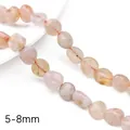 Natural 5-8mm orange moonstone irregular sunstone beads for DIY jewelry making - Cherry Blossom Agate