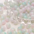 Macaron pastel round beads for DIY jewelry making in a decorative glass bowl - 8mm (Aperture Approx 1mm, 30 Pieces/Pack) / Blue Pink Green Mix