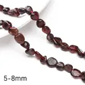 Deep red irregular natural garnet stone beads 5-8mm for DIY jewelry making - Garnet