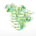 Perline di vetro a goccia sfumate giallo verde blu per gioielli fatti a mano DIY - Verde Gradiente