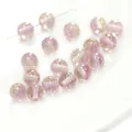 Pink and purple resin round beads with fine glitter for DIY jewelry making - 10mm (1.5mm Hole) 10 Pieces/Pack / Purple